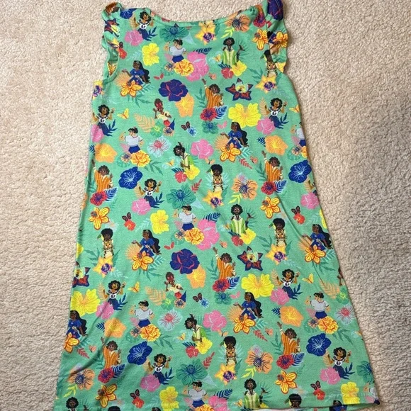 Disney Encanto Green Sleeveless Nightgown with Flutter Sleeves - Picture 7 of 10